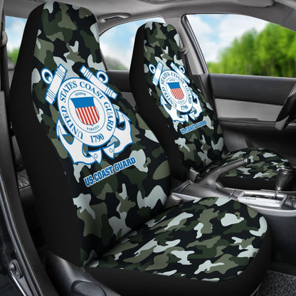 Grey Green Camouflage US Coast Guard Car Seat Covers 211008 - YourCarButBetter