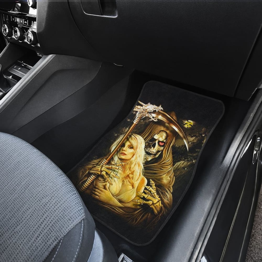 Grim Reaper And Girl Car Accessories Car Floor Mats 210603 - YourCarButBetter
