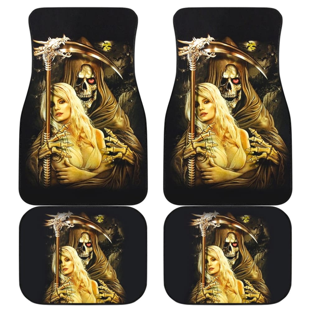 Grim Reaper And Girl Car Accessories Car Floor Mats 210603 - YourCarButBetter