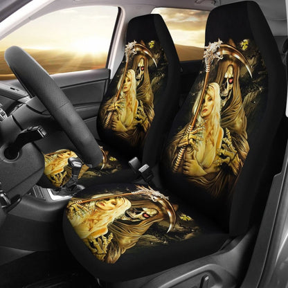 Grim Reaper And Girl Car Accessories Car Seat Covers 210603 - YourCarButBetter