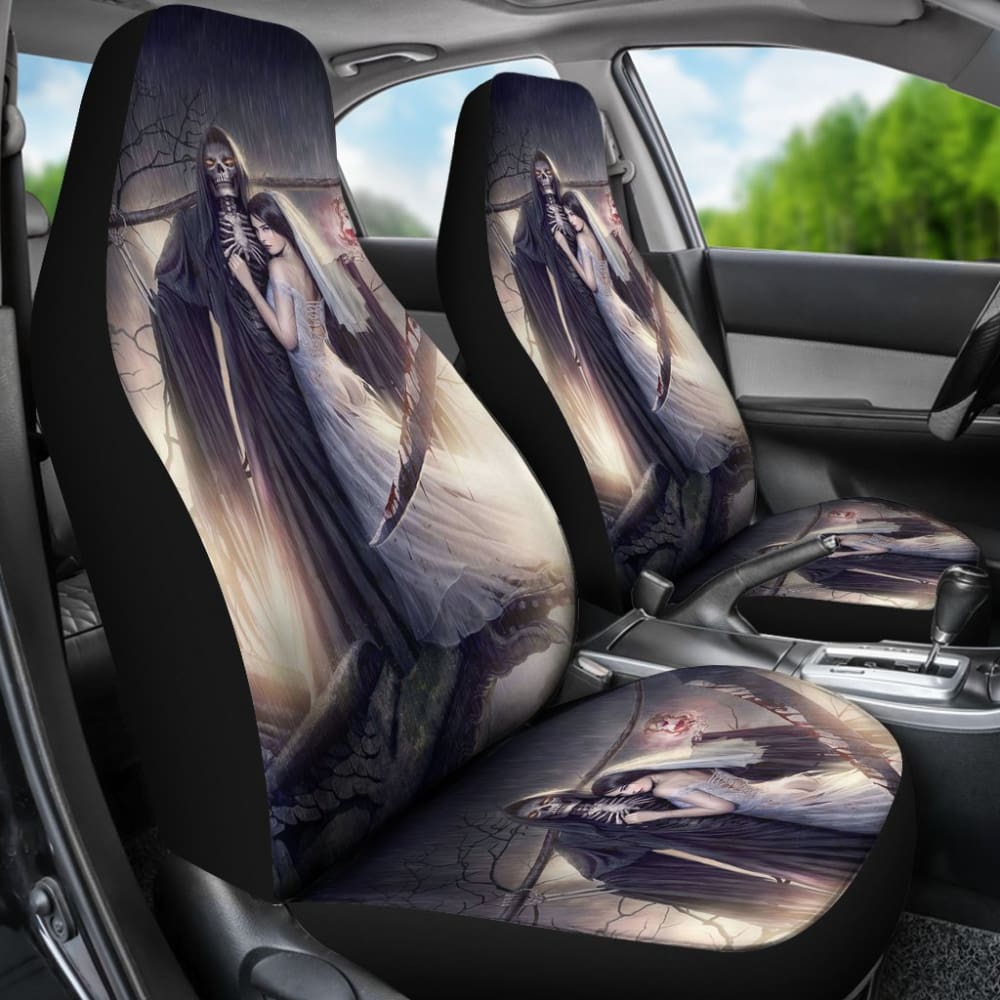 Grim Reaper And Girl Car Seat Covers 210603 - YourCarButBetter