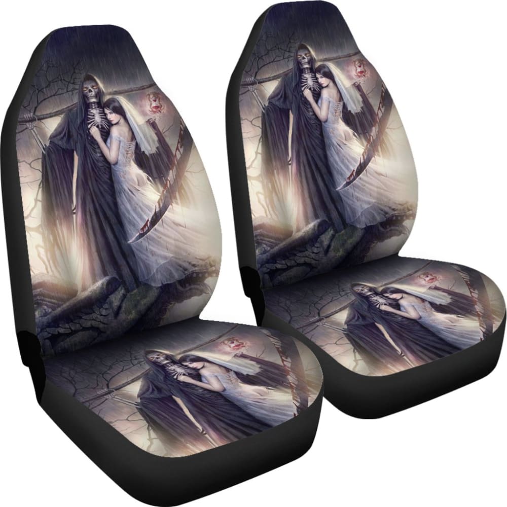 Grim Reaper And Girl Car Seat Covers 210603 - YourCarButBetter