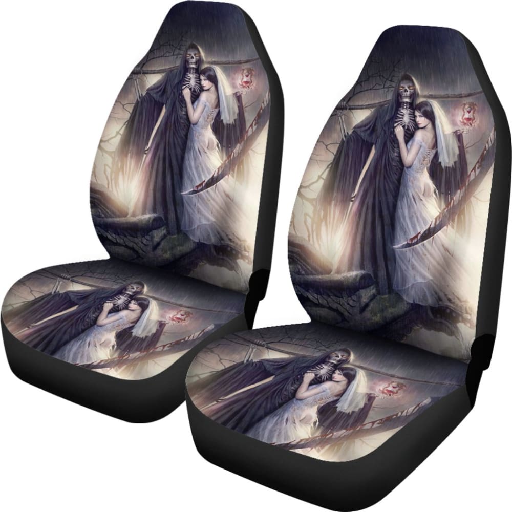 Grim Reaper And Girl Car Seat Covers 210603 - YourCarButBetter