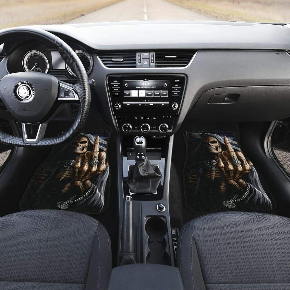 Grim Reaper Flaming Skull Car Mats 103131 - YourCarButBetter