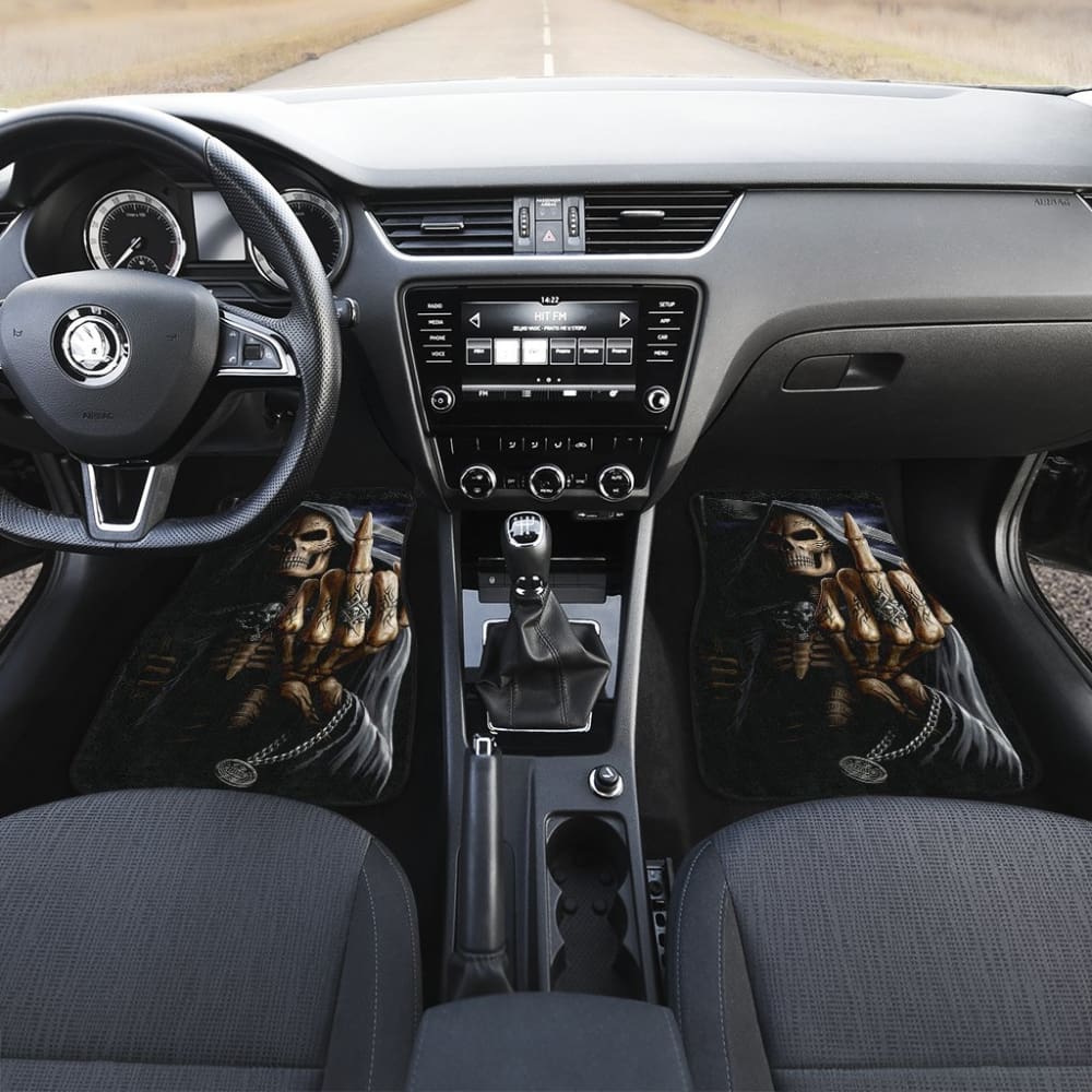 Grim Reaper Flaming Skull Car Mats 103131 - YourCarButBetter