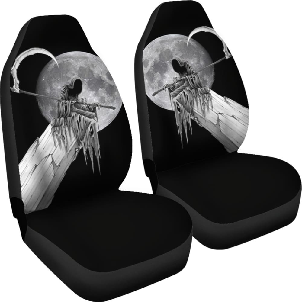 Grim Reaper Full Moon Car Seat Covers 210903 - YourCarButBetter