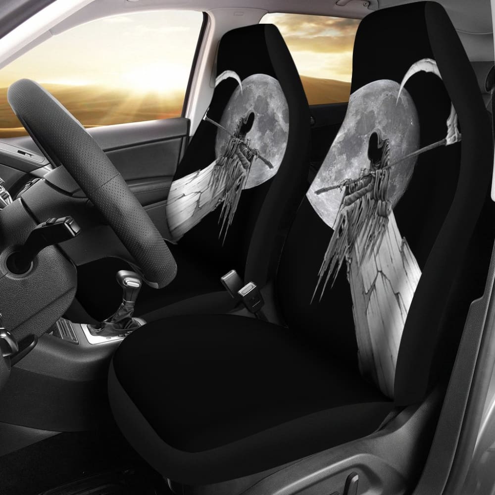 Grim Reaper Full Moon Car Seat Covers 210903 - YourCarButBetter