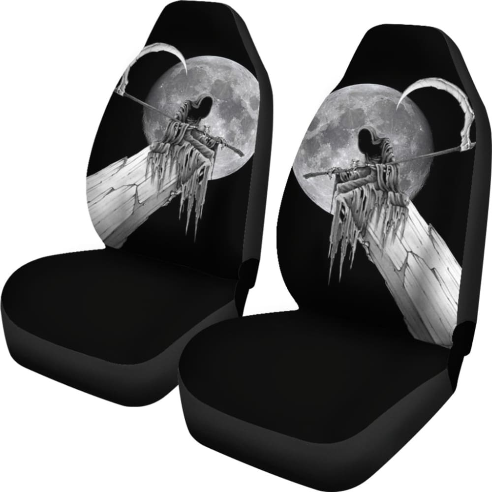 Grim Reaper Full Moon Car Seat Covers 210903 - YourCarButBetter