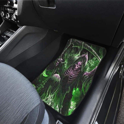 Grim Reaper Green Car Floor Mats Amazing Gift Ideas 213101 - YourCarButBetter