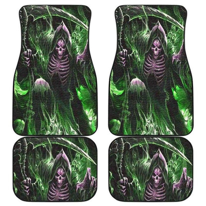 Grim Reaper Green Car Floor Mats Amazing Gift Ideas 213101 - YourCarButBetter