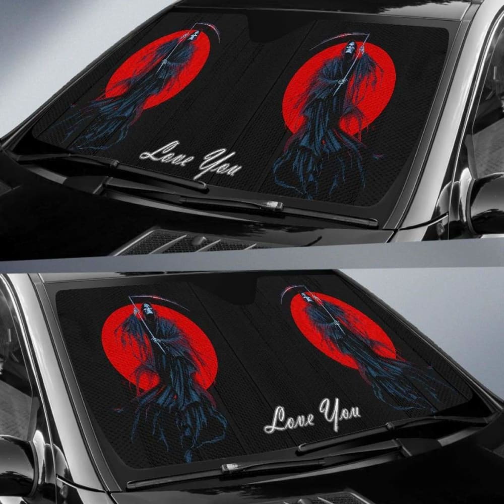 Grim Reaper Moon Car Sun Shades Amazing Gift Ideas 210101 - YourCarButBetter