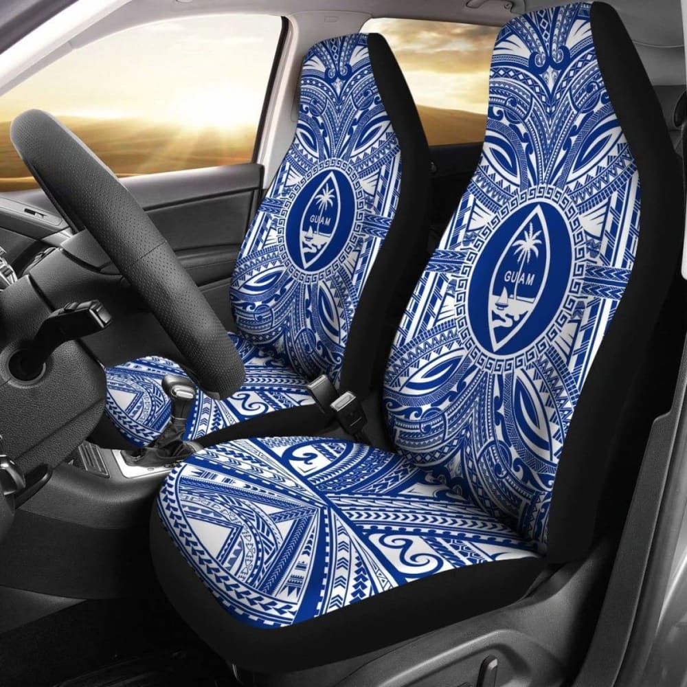 Guam Car Seat Cover - Guam Coat Of Arms Polynesian Flag Color 105905 - YourCarButBetter