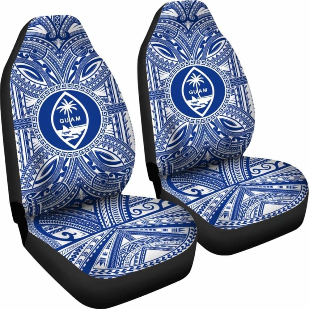 Guam Car Seat Cover - Guam Coat Of Arms Polynesian Flag Color 105905 - YourCarButBetter