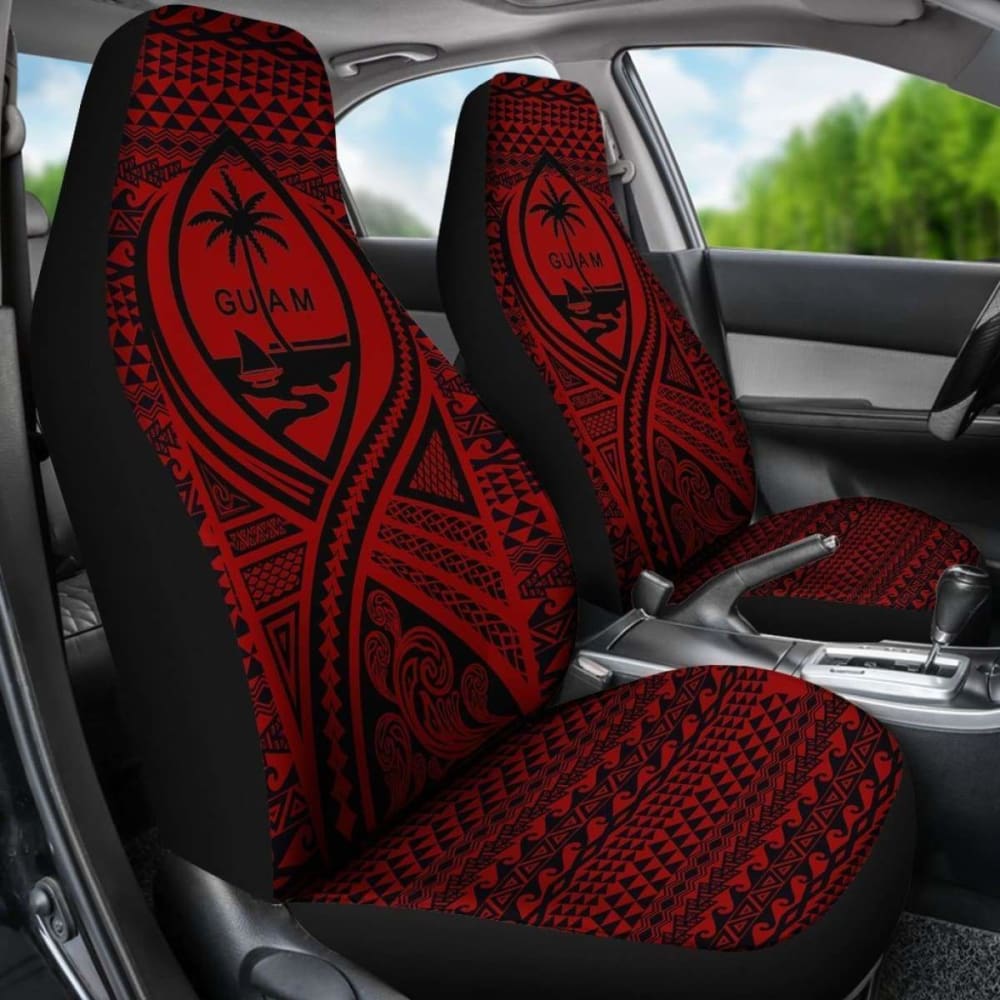 Guam Car Seat Cover - Guam Coat Of Arms Red - 105905 - YourCarButBetter