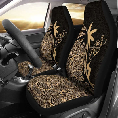 Guam Car Seat Covers - Guam Coat Of Arms Coconut Tree Gold - Amazing 1 105905 - YourCarButBetter
