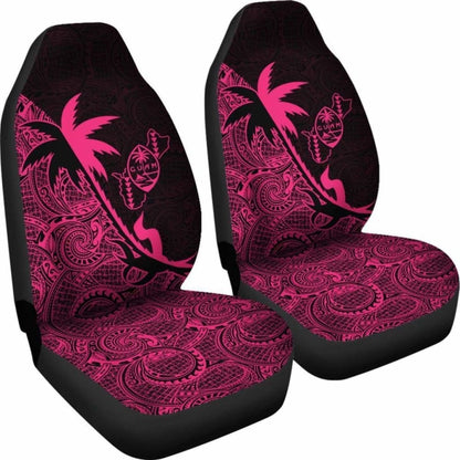 Guam Car Seat Covers - Guam Coat Of Arms Coconut Tree Pink - Amazing 1 105905 - YourCarButBetter