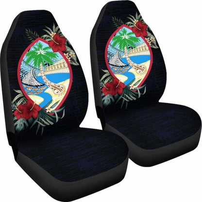 Guam Car Seat Covers - Guam Coat Of Arms Hibiscus - 232125 - YourCarButBetter