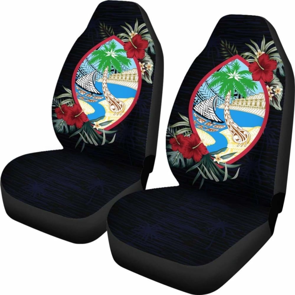 Guam Car Seat Covers - Guam Coat Of Arms Hibiscus - 232125 - YourCarButBetter