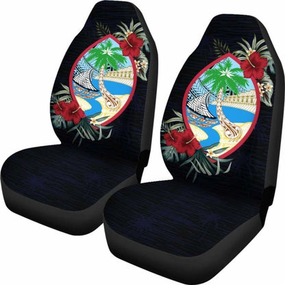 Guam Car Seat Covers - Guam Coat Of Arms Hibiscus - 232125 - YourCarButBetter