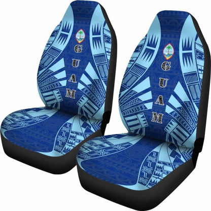 Guam Car Seat Covers - Guam Coat Of Arms Polynesian Tattoo Flag - 9 174914 - YourCarButBetter