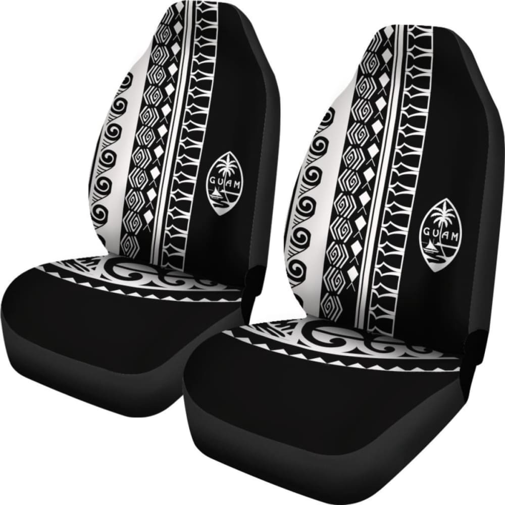 Guam Car Seat Covers - Guam Coat Of Arms Polynesian Tattoo Half - 2 1 174914 - YourCarButBetter