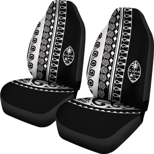 Guam Car Seat Covers - Guam Coat Of Arms Polynesian Tattoo Half - 2 1 174914 - YourCarButBetter