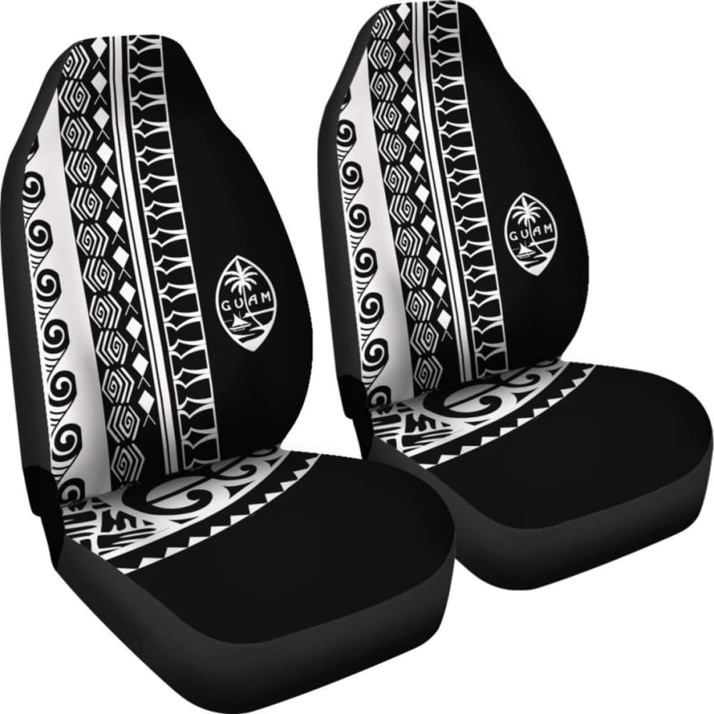 Guam Car Seat Covers - Guam Coat Of Arms Polynesian Tattoo Half - 2 1 174914 - YourCarButBetter