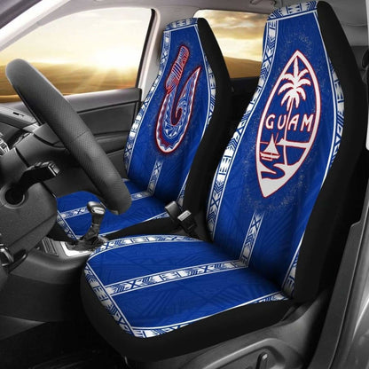 Guam Car Seat Covers - Guam Coat Of Arms Seal Hook - 105905 - YourCarButBetter