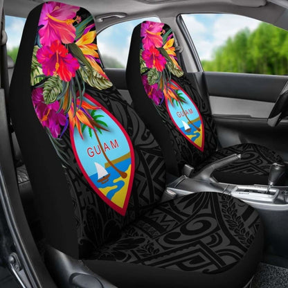 Guam Car Seat Covers - Hibiscus Polynesian Pattern - 232125 - YourCarButBetter
