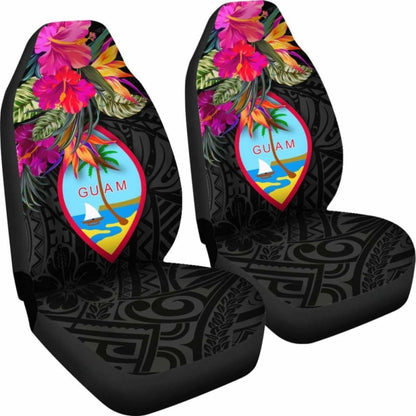 Guam Car Seat Covers - Hibiscus Polynesian Pattern - 232125 - YourCarButBetter