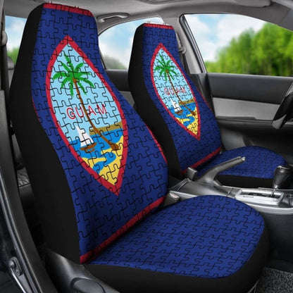 Guam Car Seat Covers Guam Puzzles Coat Of Arms Amazing 105905 - YourCarButBetter