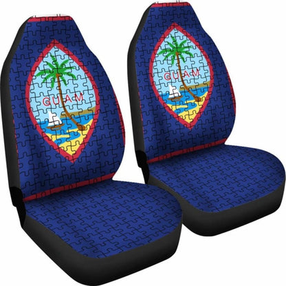 Guam Car Seat Covers Guam Puzzles Coat Of Arms Amazing 105905 - YourCarButBetter
