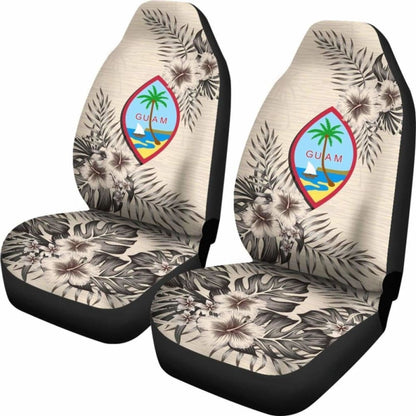 Guam Car Seat Covers The Beige Hibiscus (Set Of Two) 7 232125 - YourCarButBetter