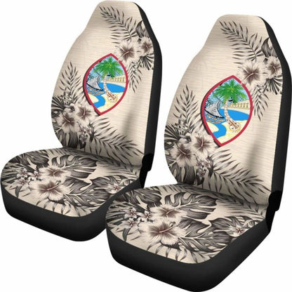 Guam Car Seat Covers The Beige Hibiscus (Set Of Two) 7 232125 - YourCarButBetter