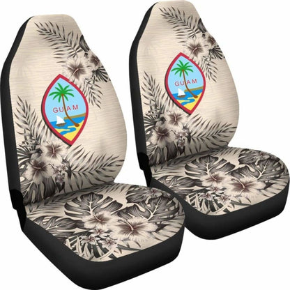 Guam Car Seat Covers The Beige Hibiscus (Set Of Two) 7 232125 - YourCarButBetter