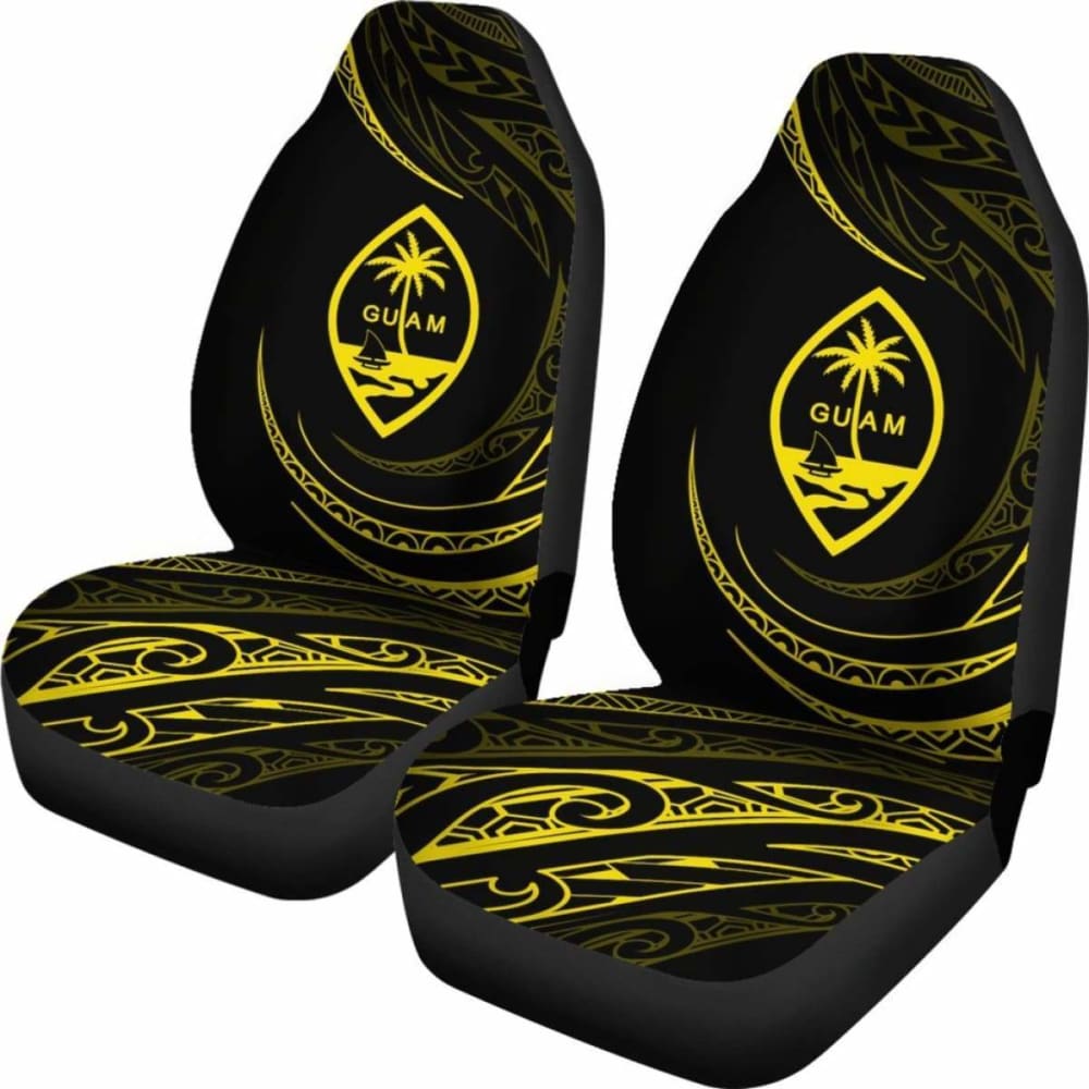 Guam Car Seat Covers - Yellow - Frida Style - 105905 - YourCarButBetter