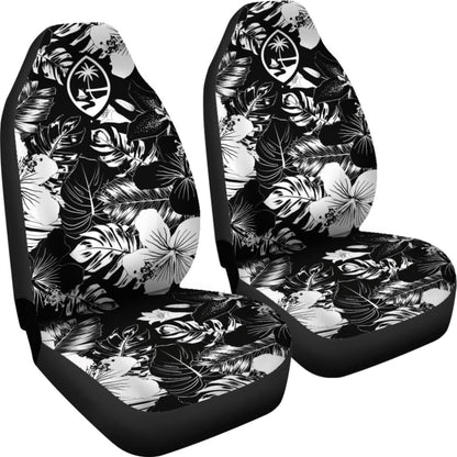 Guam Hibiscus Black Car Seat Covers 093223 - YourCarButBetter
