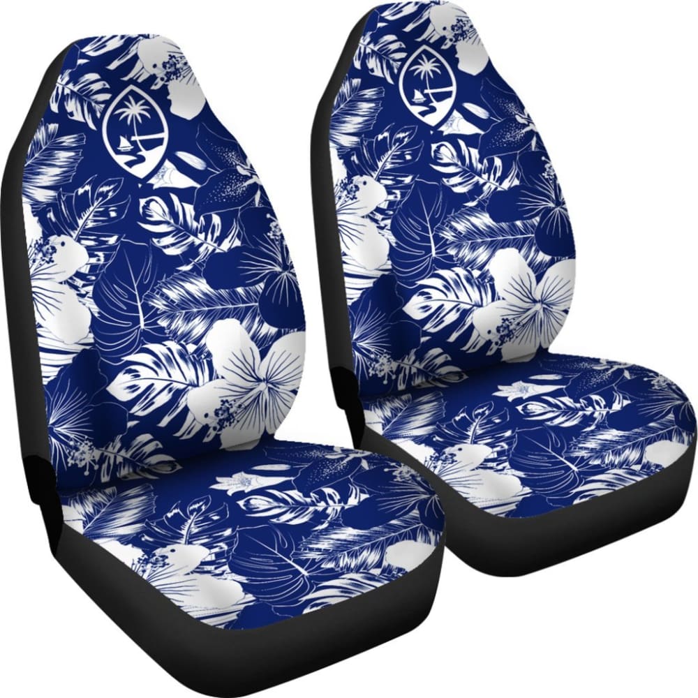 Guam Hibiscus Blue Car Seat Covers 093223 - YourCarButBetter