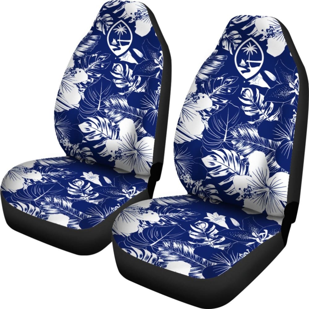 Guam Hibiscus Blue Car Seat Covers 093223 - YourCarButBetter