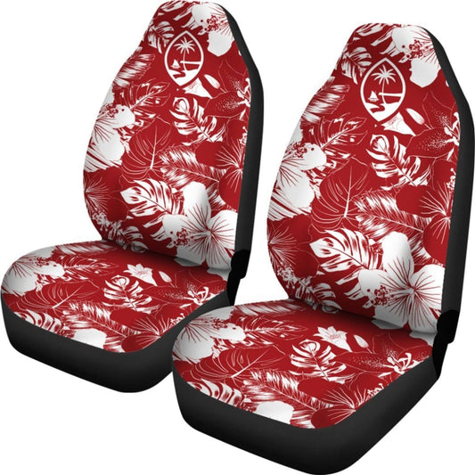 Guam Hibiscus Red Car Seat Covers 093223 - YourCarButBetter