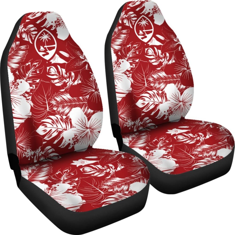 Guam Hibiscus Red Car Seat Covers 093223 - YourCarButBetter