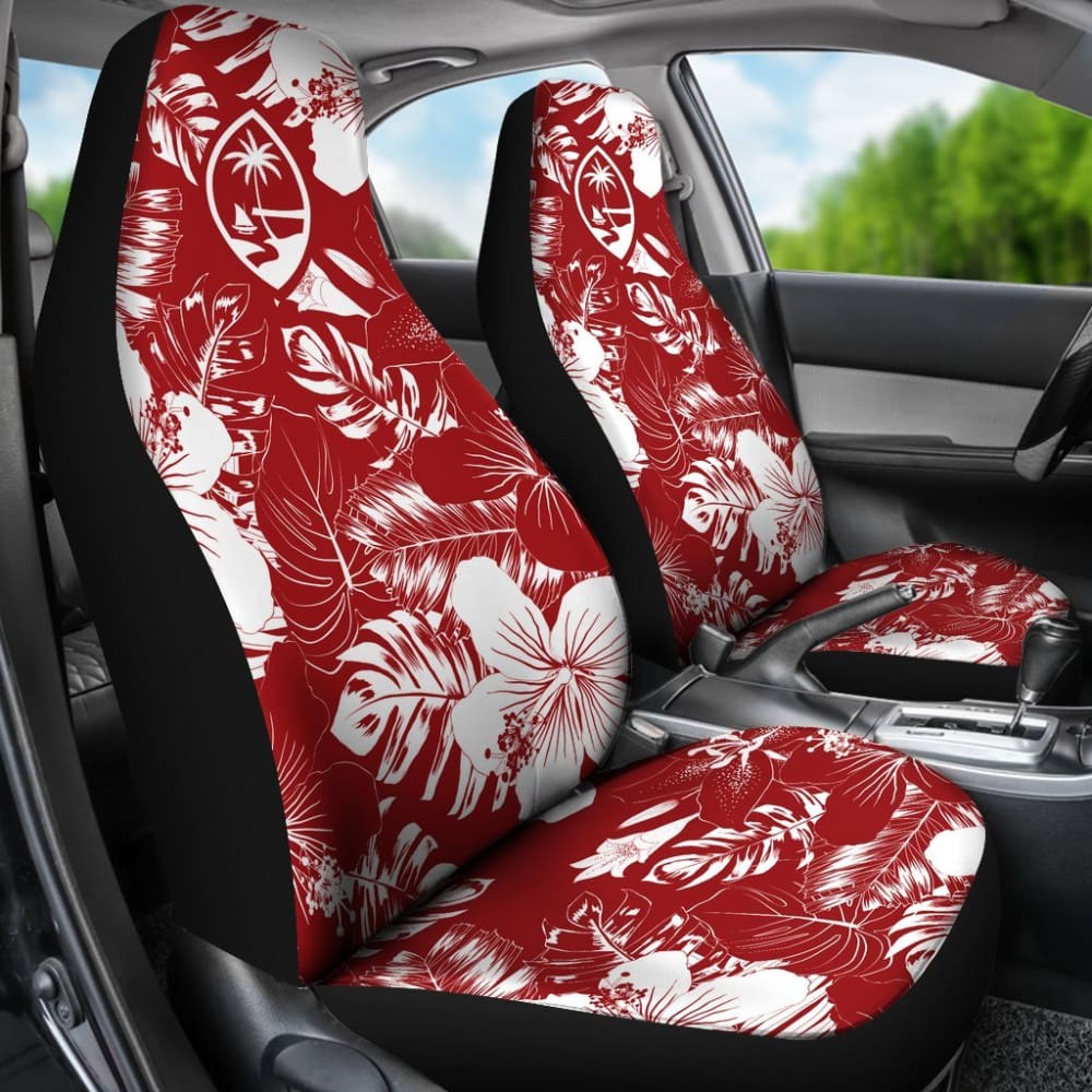 Guam Hibiscus Red Car Seat Covers 093223 - YourCarButBetter