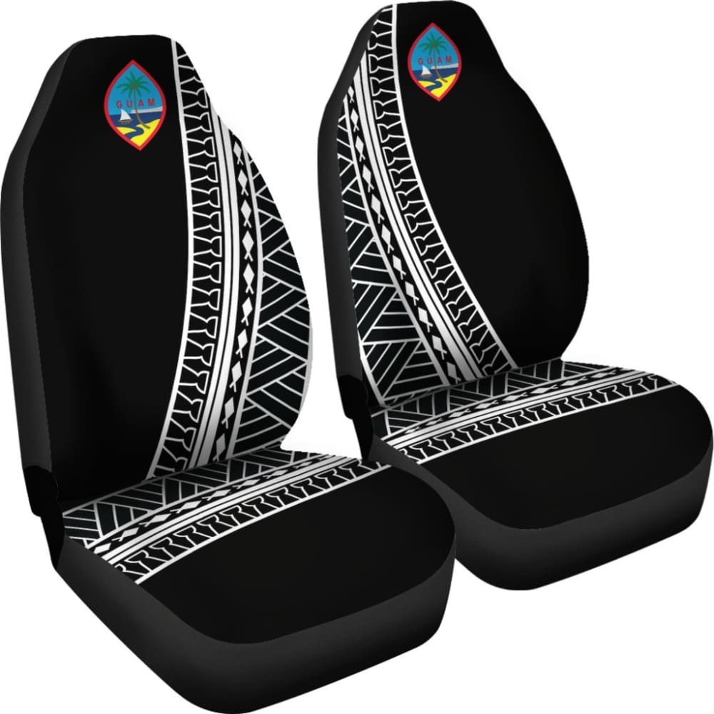 Guam Modern Tribal Black Car Seat Covers 093223 - YourCarButBetter