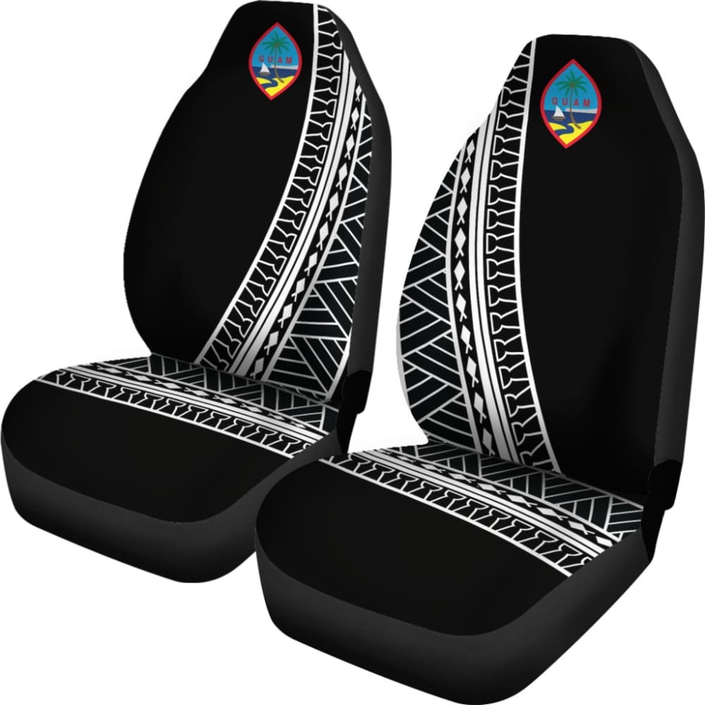 Guam Modern Tribal Black Car Seat Covers 093223 - YourCarButBetter
