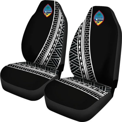 Guam Modern Tribal Black Car Seat Covers 093223 - YourCarButBetter