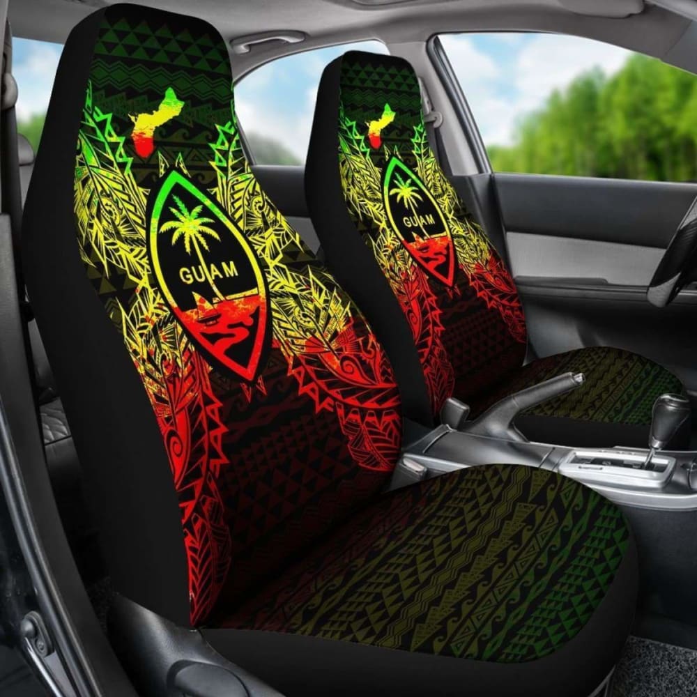 Guam Polynesia Car Seat Cover Map Reggae 105905 - YourCarButBetter