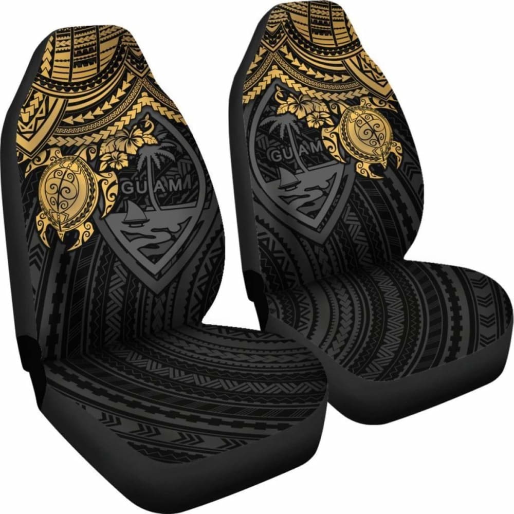 Guam Polynesian Car Seat Covers - Golden Turtle - Amazing 091114 - YourCarButBetter