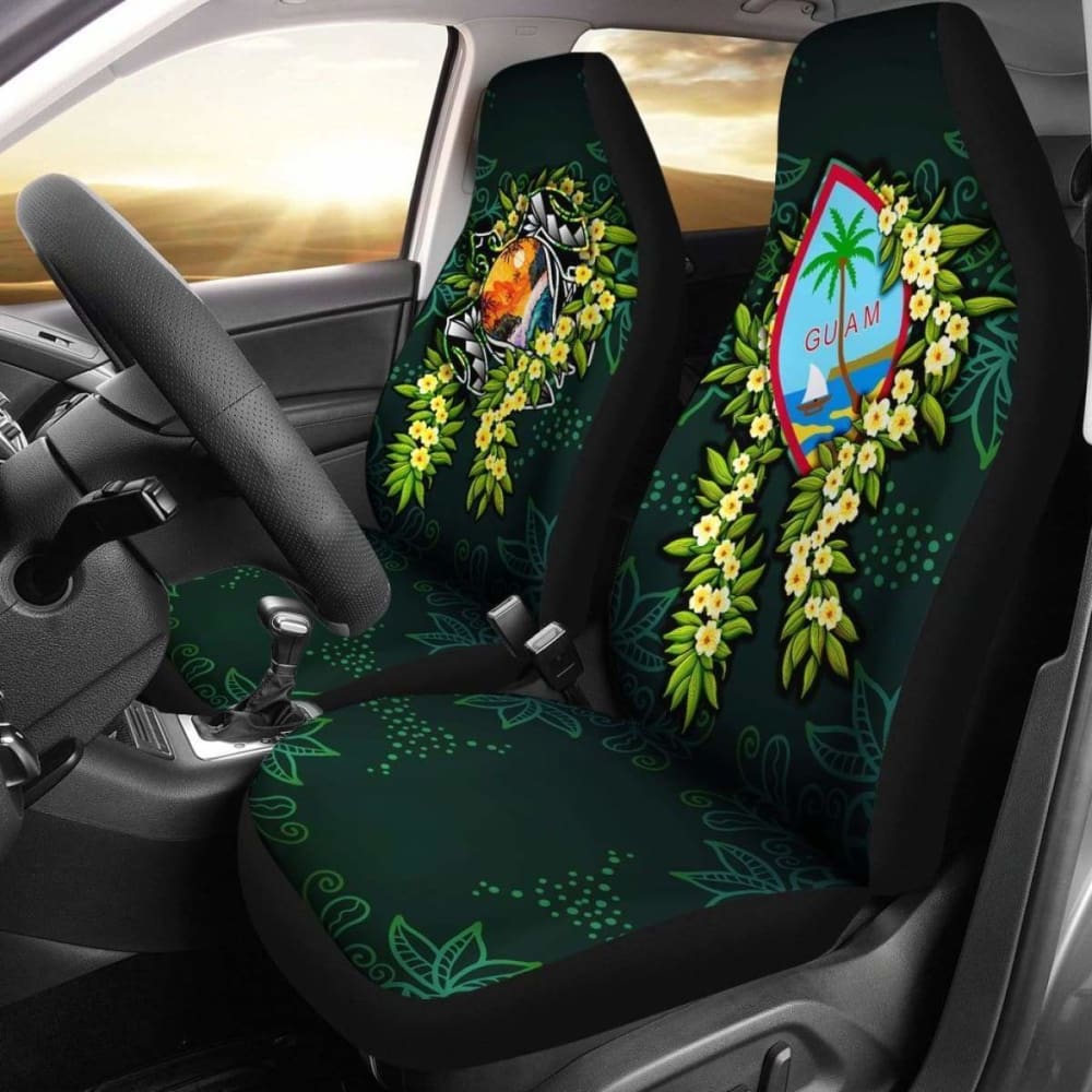 Guam Polynesian Car Seat Covers - Ti Leaf Lei Turtle - Amazing 091114 - YourCarButBetter