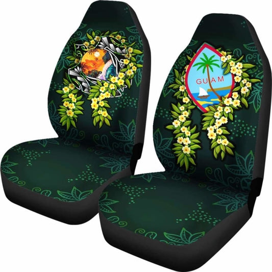 Guam Polynesian Car Seat Covers - Ti Leaf Lei Turtle - Amazing 091114 - YourCarButBetter