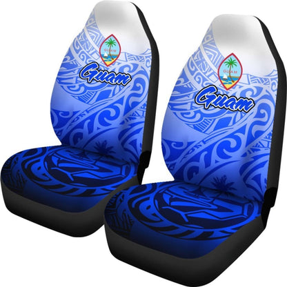 Guam Polynesian Car Seat Covers - Tribal Tattoo With Seal - 093223 - YourCarButBetter
